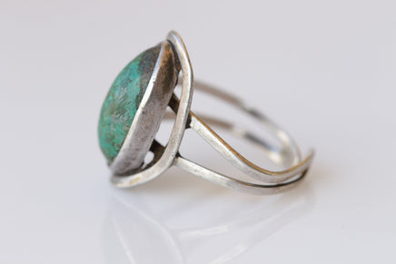 Eilat Stone Ring, King Solomon Stone Ring, Green Gemstone Ring, Copper Mineral Ring, Silver sterling Ring, Green Turquoise Adjustable Ring