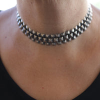 CHUNKY COLLAR CHOKER, Women Choker Gift For Her, Link Chain Collar, Statement Silver Necklace,Vintage Silver Necklace, Edgy Silver Necklace