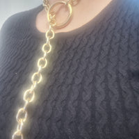 O CHUNKY NECKLACE, O Gold Drop Necklace, O Collar Necklace, O Ring Necklace, O Chain Choker Necklace, Statement Wide Gold Link Choker Chain