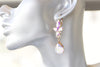BROWN BRIDAL Earrings, Champagne Statement Earrings, Chocolate Rose Gold Earrings, Vintage Topaz Earrings For The Brides, Long Earrings