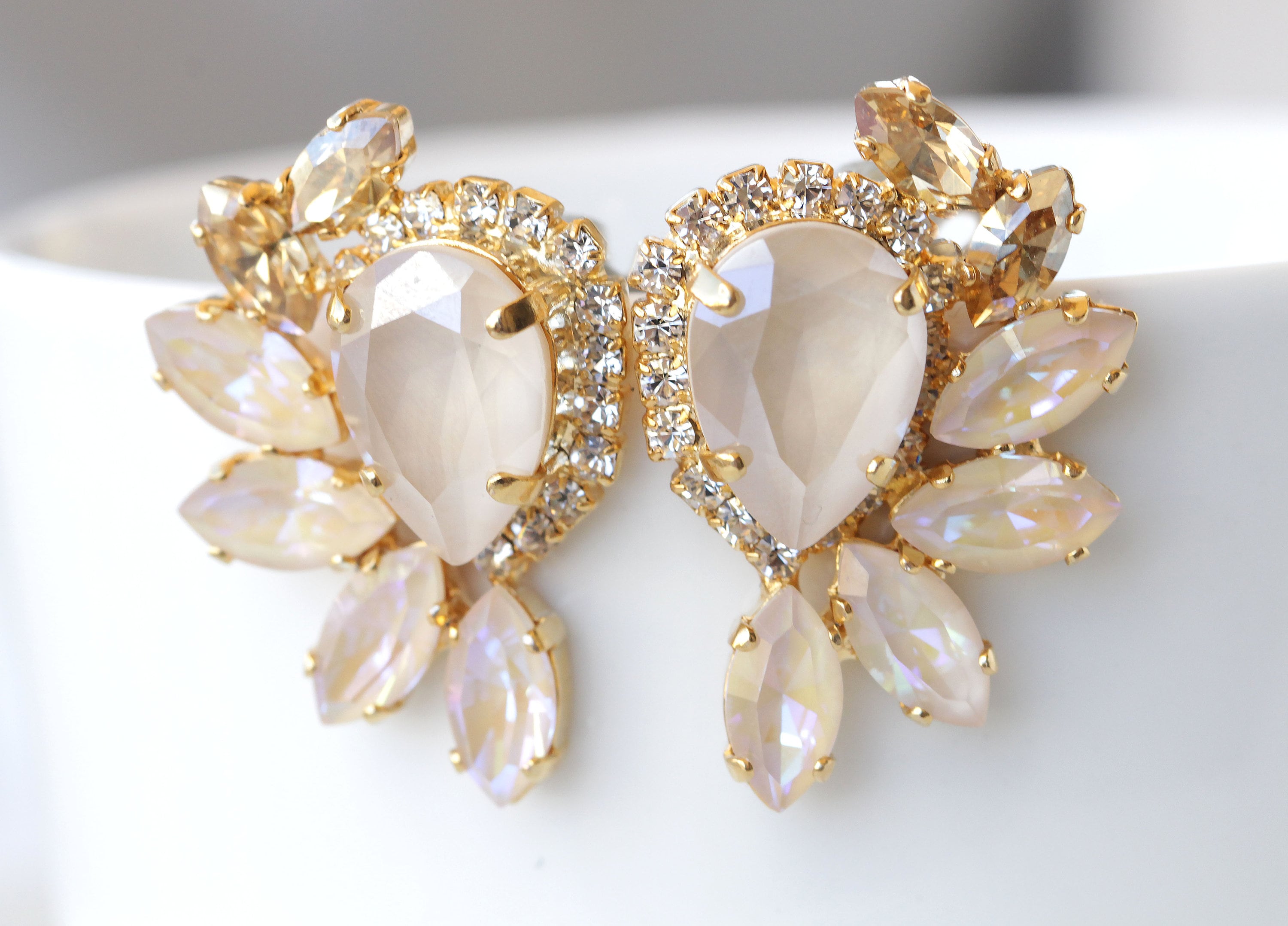 IVORY CREAM EARRINGS Rose gold