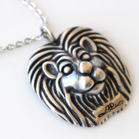 LION NECKLACE, Dainty Lion Necklace, Jewelry For Man , Unisex Necklace, Gold Or Silver Jewelry, Lion Coin Jewelry, Vintage Style Necklace