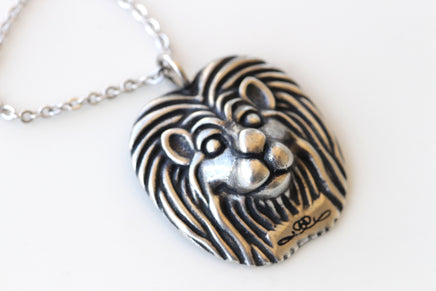 LION NECKLACE, Dainty Lion Necklace, Jewelry For Man , Unisex Necklace, Gold Or Silver Jewelry, Lion Coin Jewelry, Vintage Style Necklace