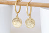 SILVER COIN EARRINGS, Coin Hoop Earrings,  Coin Jewelry,Dangle Coin Unique Earrings, Antique Coin Earrings for Women gift, Silver or Gold