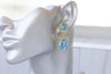 AQUAMARINE TURQUOISE EARRINGS, Blue Formal Wedding Earrings, Long Earrings, Light Blue Earrings, Art Deco Earrings, Bride Chandeliers Gift