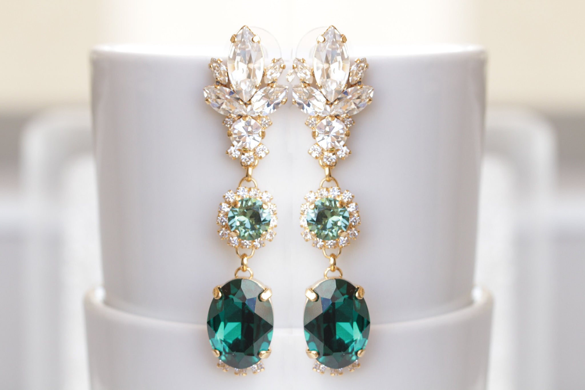 EMERALD EARRINGS silver EMERALD EARRINGS silver