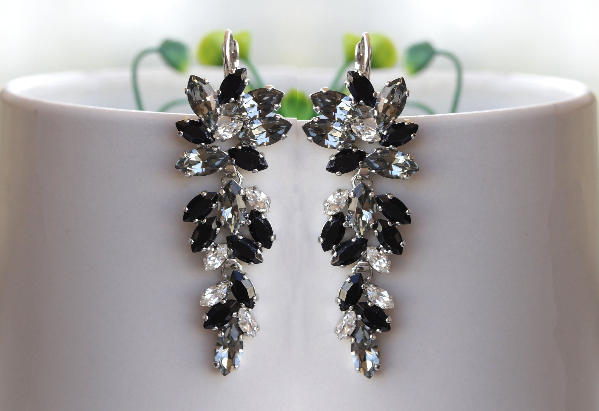 Black GRAY EARRINGS Yellow gold Black GRAY EARRINGS Yellow gold