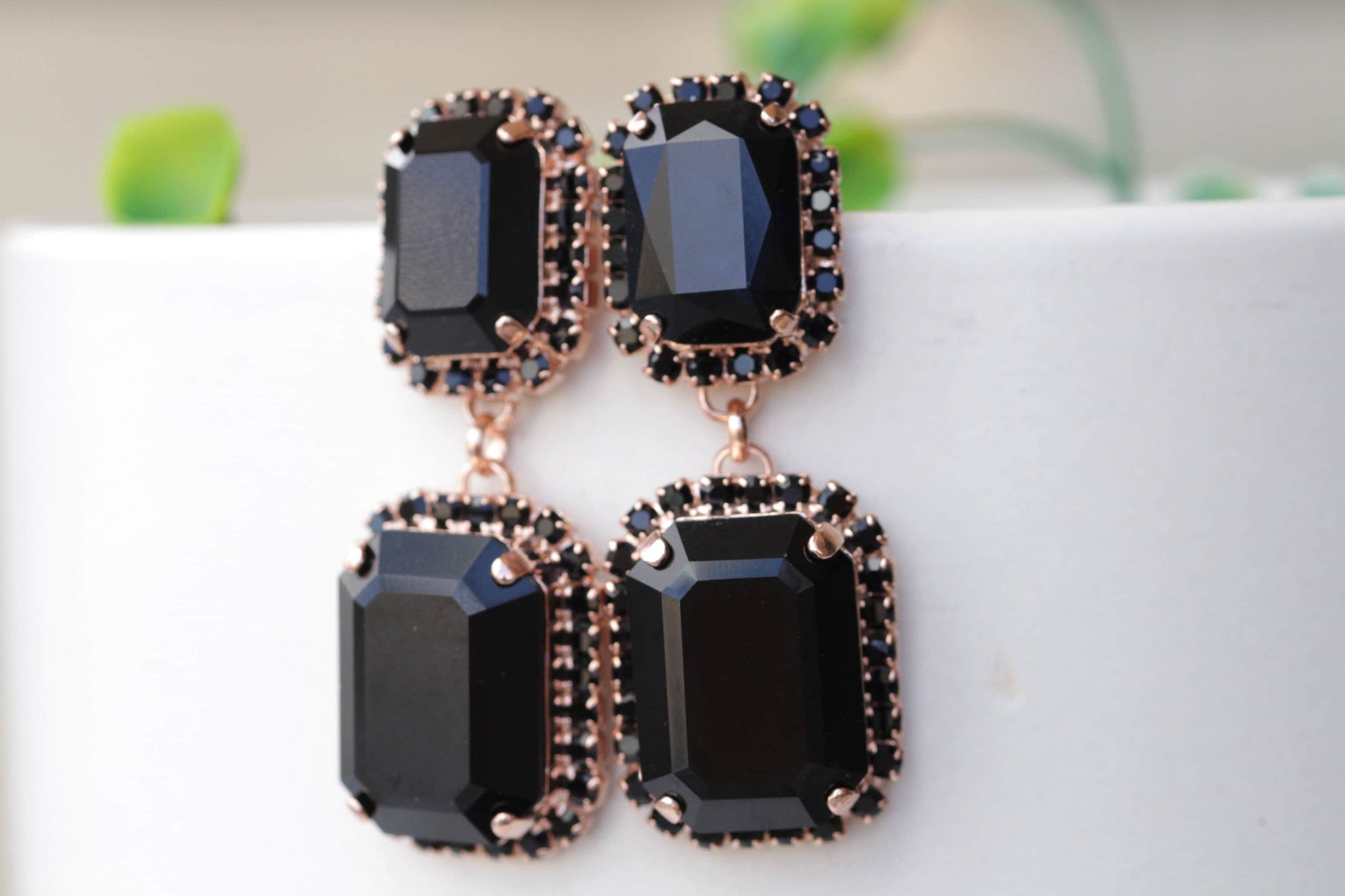 earrings for black dress Black GOLD Earrings Silver