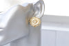 Clip on earrings,Non pierced flower earrings, Clip on wedding earrings, Bridal earrings, Gold clip earrings, Vintage large clip on earrings