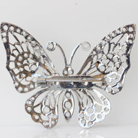 BUTTERFLY BROOCH, Silver Filigree Brooch, Statement Large Butterfly Brooches, Decorative Brooch, Gift For Her,Clothing Accessories For Woman