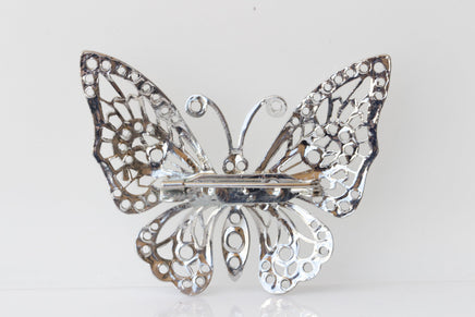 BUTTERFLY BROOCH, Silver Filigree Brooch, Statement Large Butterfly Brooches, Decorative Brooch, Gift For Her,Clothing Accessories For Woman