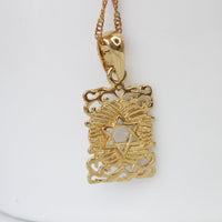 Star of David Necklace, Unisex Woman Or Man Necklace, Jewish Jewelry, Filigree Gold Necklace, Unique Magen David Necklace, Made From Israel