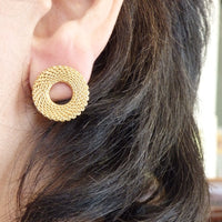 ROSE GOLD HOOPS, Minimalist Earrings, Textured Earrings, Delicate Studs, Bridal Classic Jewelry, Elegant Earrings For Woman, Work Earrings