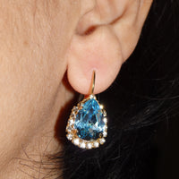 Aquamarine Earrings, Aquamarine Drop Earrings, Gold Dangle Earrings, Light Blue Drop Earrings, Bridesmaids Earrings, Gift for her