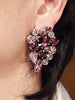 ROSE GOLD CLUSTERS, Formal Statement Earrings, Bridal Blush Pink Earrings, Big Stud Earrings, Rebeka Morganite Earrings, Gift For Woman