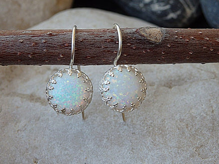 White Opal Gold Earrings for Bride Earrings, Drop and dangle Opal Earrings, October Birthstone, Drop Gold Filled Earrings, Fire Opal jewelry