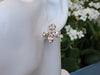 CLEAR CRYSTAL NECKLACE, Rhinestone Bridesmaid, Bridal Minimalist Necklace, Rebeka Crystal Necklace Earrings Set, Wedding Dainty Pendant