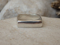 Square Band Ring. Sterling Silver Square Ring. Silver Geometric Ring. 925 Sterling Silver Ring. Silver Square Band Ring. Women's Band Ring