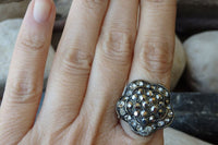 Jet Hematite Rebeka Ring