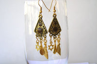 Jewish Jewelry. Star Of David Earrings. Map From Israel Jewelry