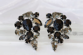 Large Black Earrings