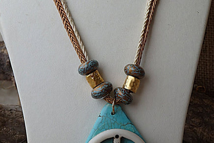 Large Genuine Turquoise Statement Necklace