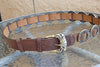 Leather Belt. Brown Leather Belt. Buckle Leather Belt For Women Leather Belt. Circle Metal Ornamented Belt. Womens Leather Belt. Boho Belt