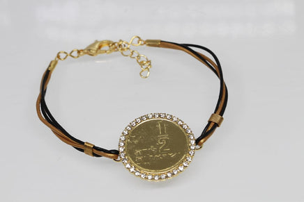 Leather Coin Bracelet