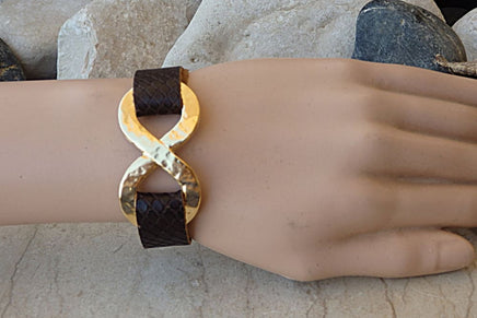 Leather Infinity Bracelet