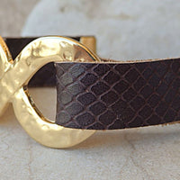 Leather Infinity Bracelet