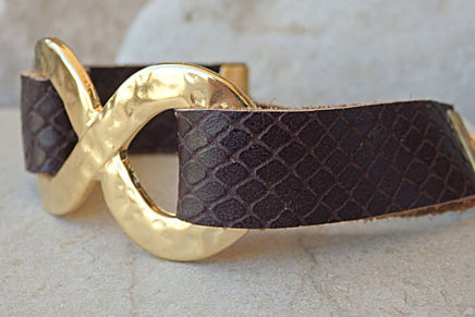 Leather Infinity Bracelet