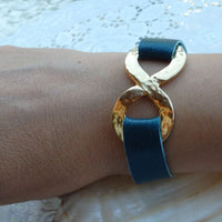Leather Infinity Bracelet