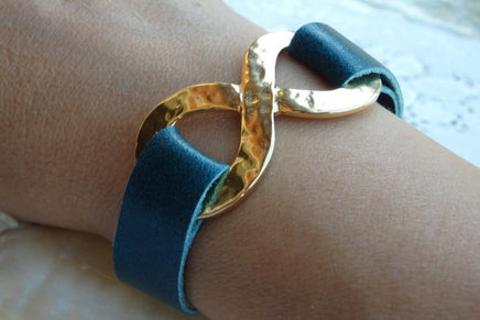 Leather Infinity Bracelet