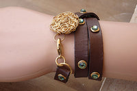 Leather Wrap Bracelet Women Leather Bracelet