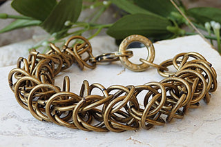 Link Bracelet. Stack Link Bracelet. Antiqued Bracelet