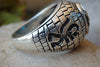 Lion Ring. Faith Ring. Statement Ring. Religious Ring. Zodiac Ring. Turquoise Ring. Kabbalah Ring. Silver Star Of David Ring. Jewish Jewelry