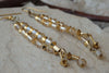 Long Beads Earrings. Beaded Earrings. Champagne Earrings. Gold Beaded Earrings. Champagne And Gold Long Earrings. Rebeka Beads Earrings