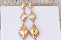 Long Champagne Earrings