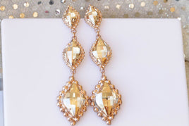 Long Champagne Earrings