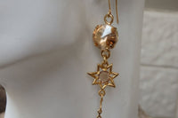 Long Champagne Earrings