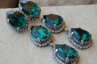 Long Emerald Earrings