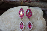 Long Fuchsia Earrings