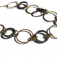Long Gold Hoop Necklace