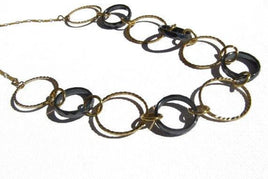 Long Gold Hoop Necklace