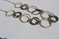 Long Gold Hoop Necklace