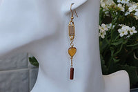 Long Heart Dangle Earrings