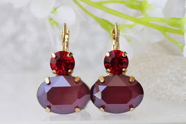 Maroon Earrings