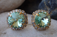 Mint Green Stud Earrings