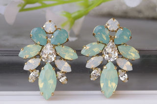 Mint Opal Earrings