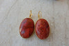 Natural Red Coral Earrings. Orange Red Earrings. Natural Organic Earrings. Genuine Gemstones Earrings. Casual Earrings. Bohochic Earrings